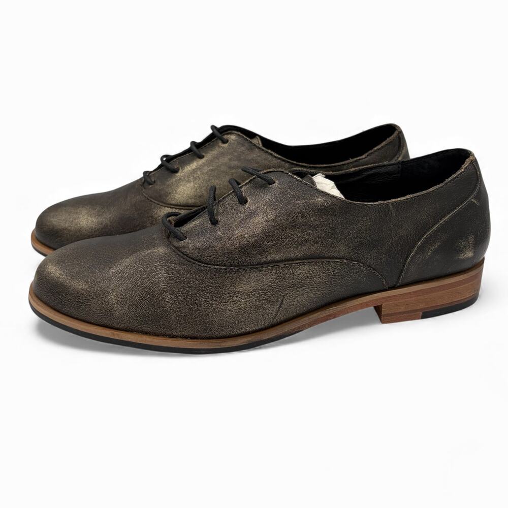 Wolverine 1883 Oxford Gold Brown Leather Women's 7 NWOB Lace Up Shoes Metallic